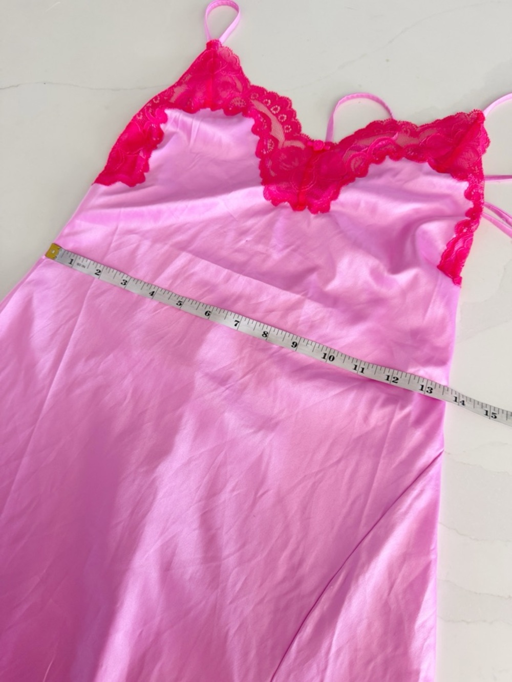 SKIMS Woven Shine Lace Maxi Dress in Neon Orchid Sz S NEW - Picture 7 of 7